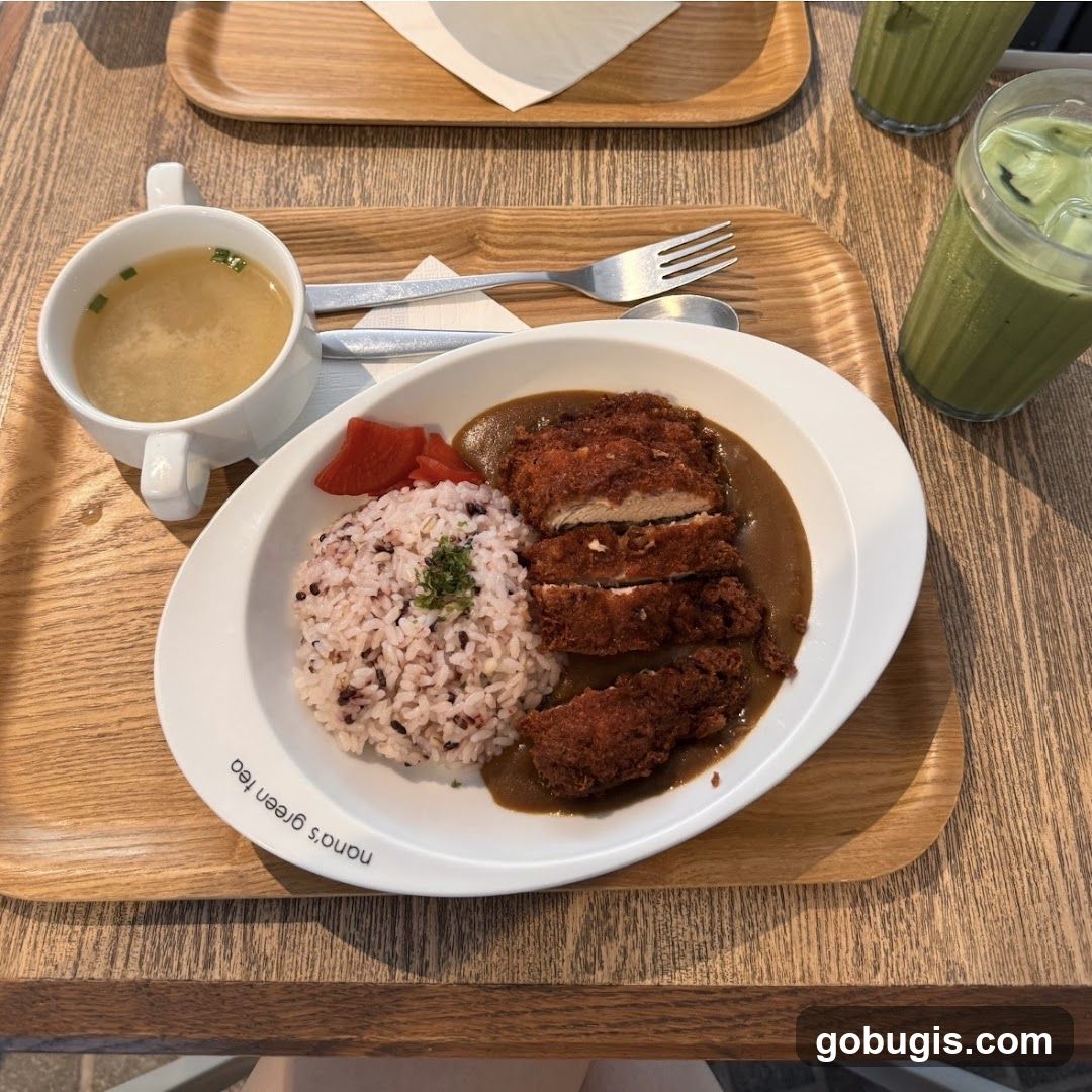 Katsu Curry with Rice and Miso Soup