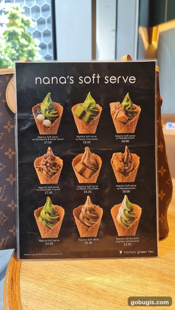 Nana's Soft Serve Menu