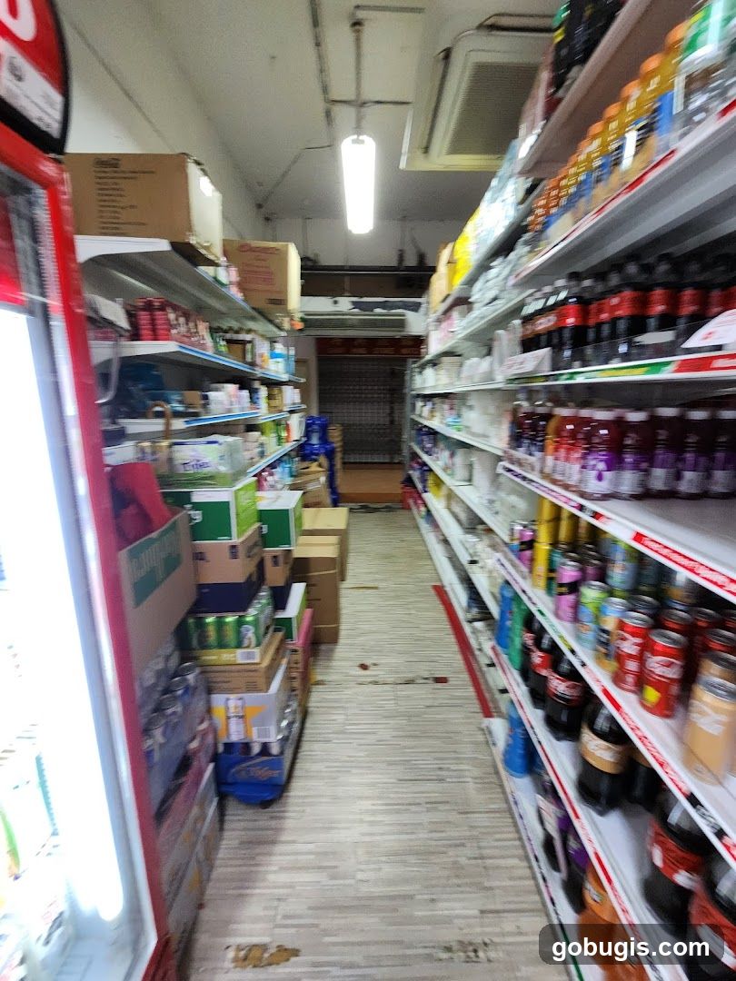 Aisle in a convenience store