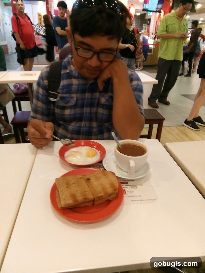 Man Eating Breakfast