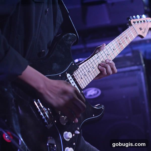 Guitarist Playing Electric Guitar