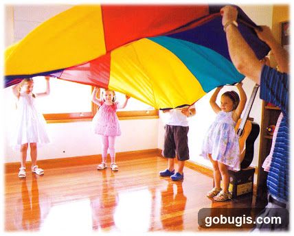 Children Playing with Parachute