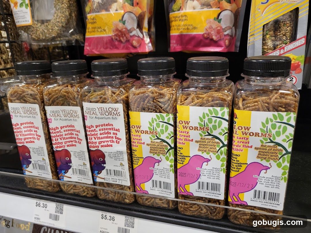Dried Mealworms for Aquarium Fish and Birds
