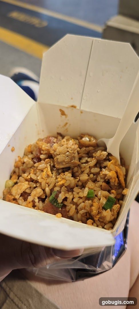 Fried Rice in Takeout Container