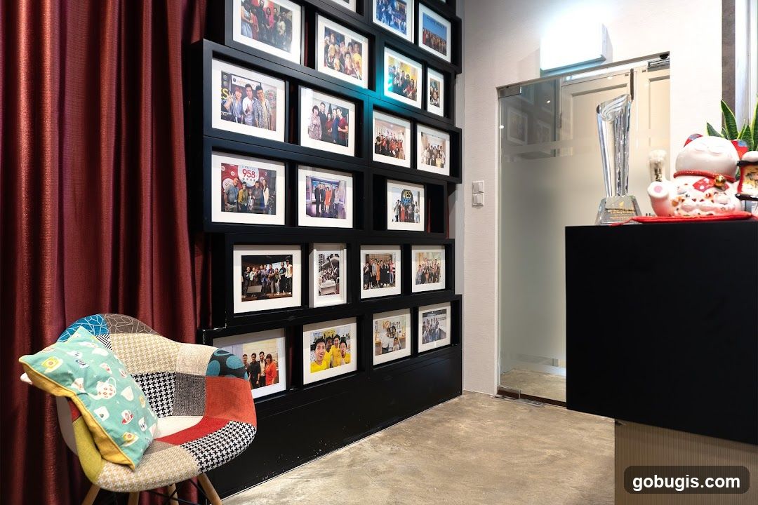 Wall of Photos and Reception Area