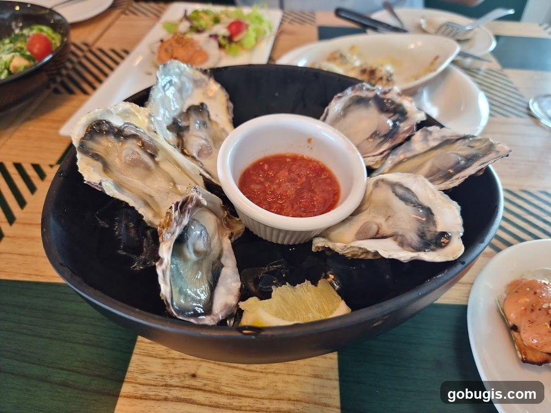 Oysters with Sauce