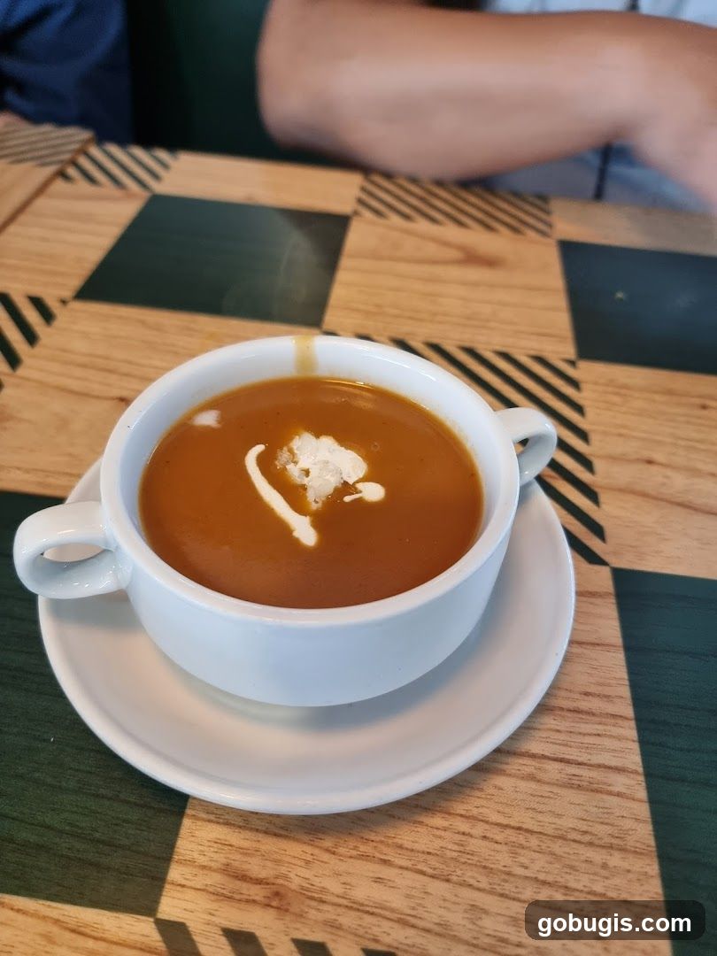 Soup with Cream Swirl