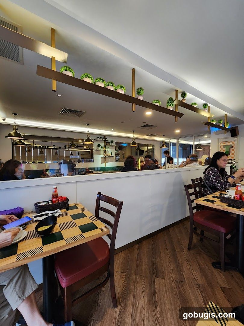 Restaurant Interior with Patrons