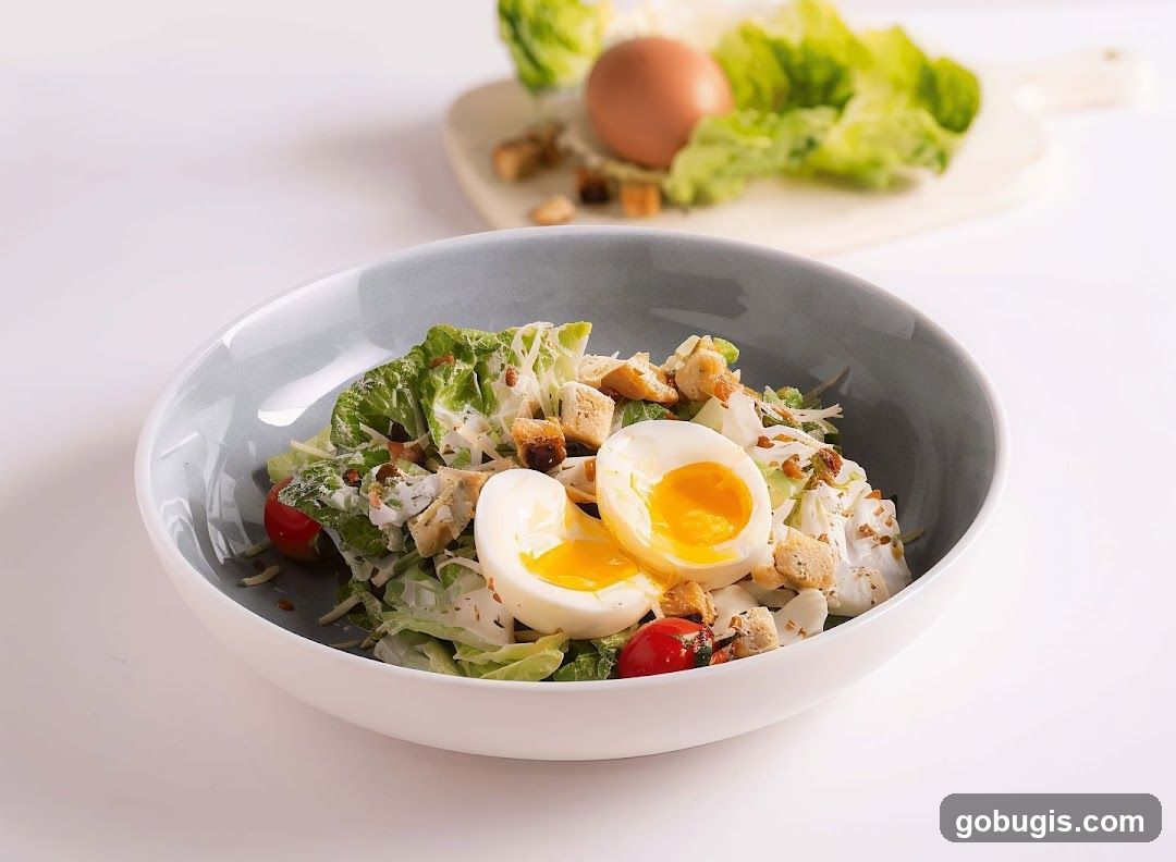 Caesar Salad with Soft-Boiled Egg