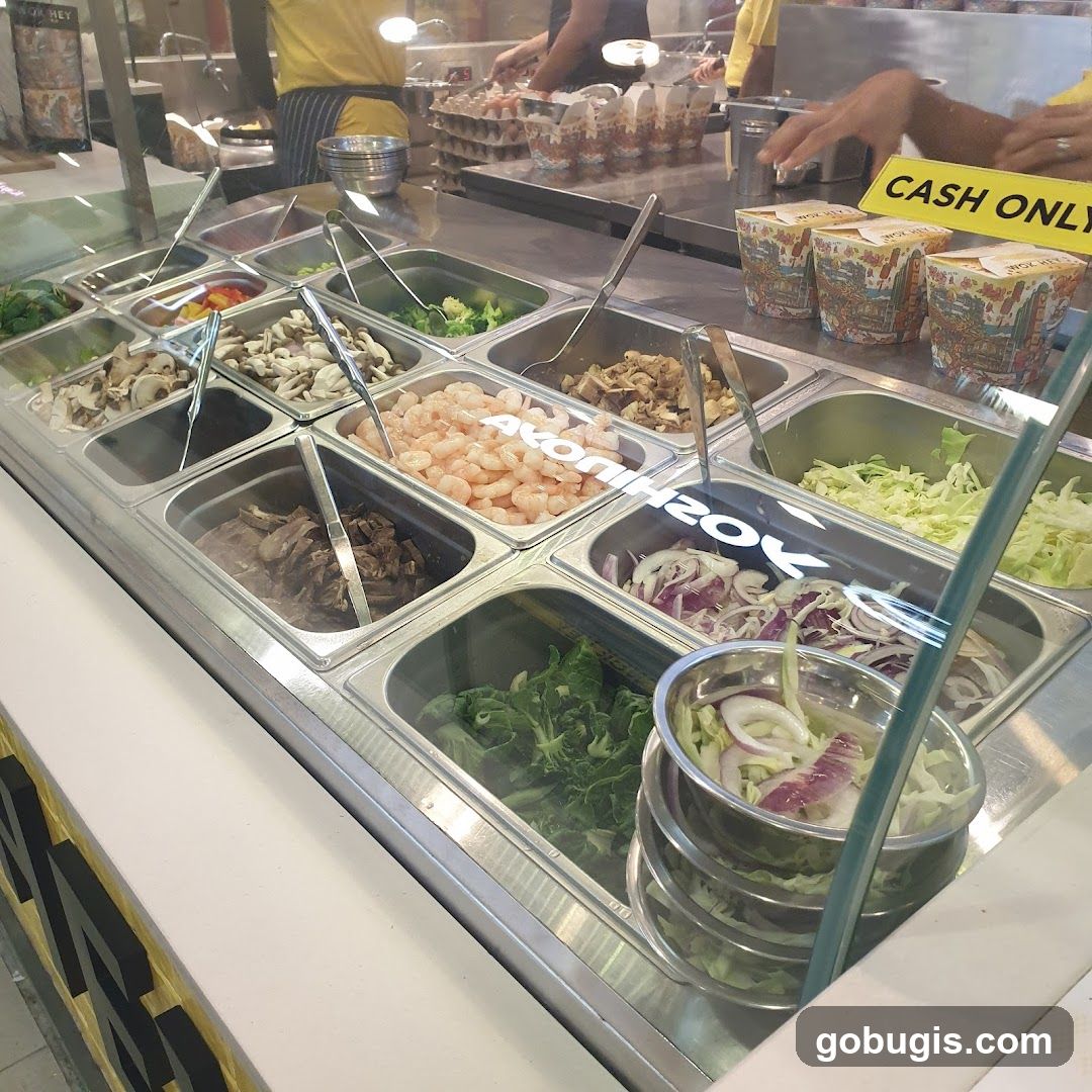 Food Bar with Ingredients