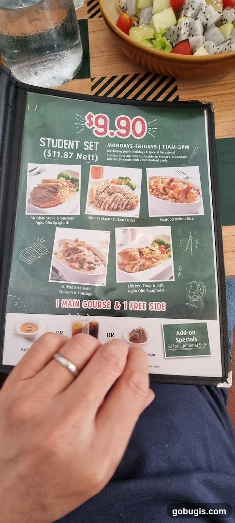 Student Set Menu
