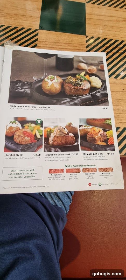 Steak Menu
