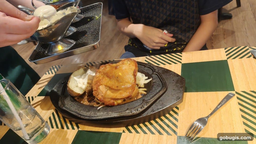 Sizzling Chicken and Baked Potato