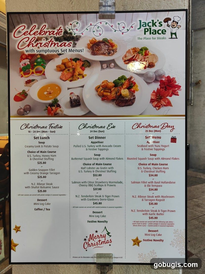 Celebrate Christmas with sumptuous Set Menus!