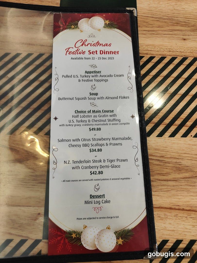 Christmas Festive Set Dinner