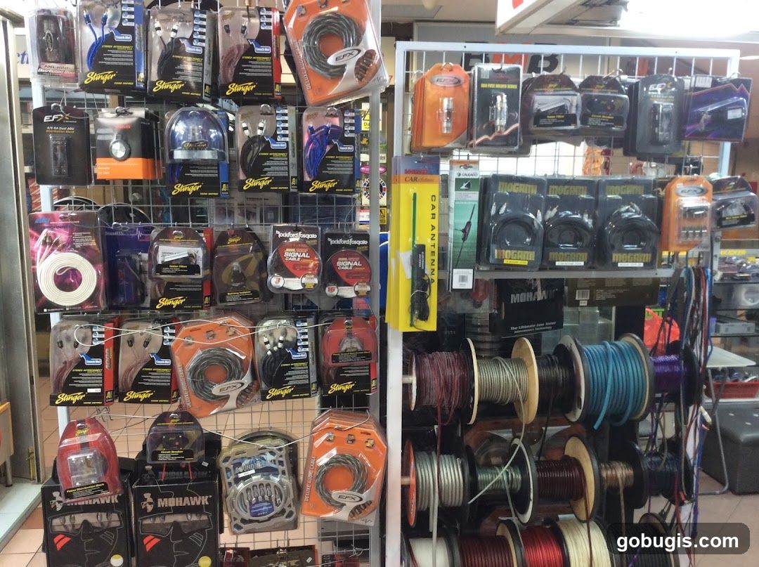 Car Audio Accessories Display