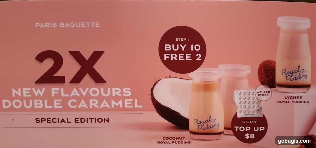 Paris Baguette Royal Pudding Promotion