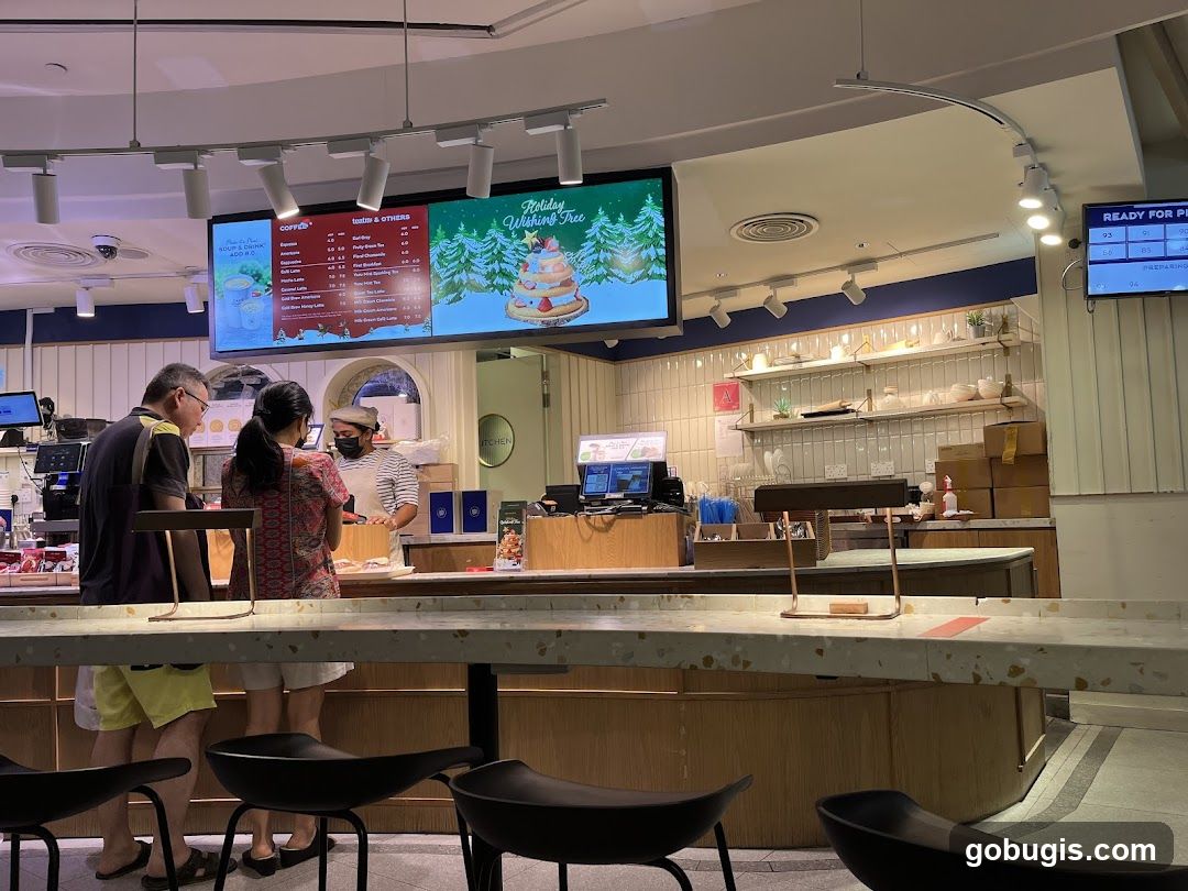 Cafe Counter with Menu Display