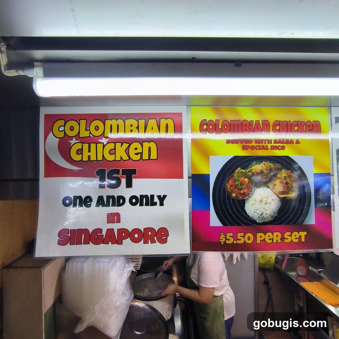 Colombian Chicken Sign
