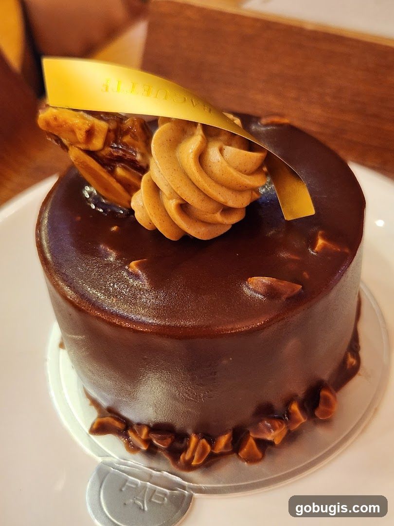Chocolate Cake with Nuts and Cream