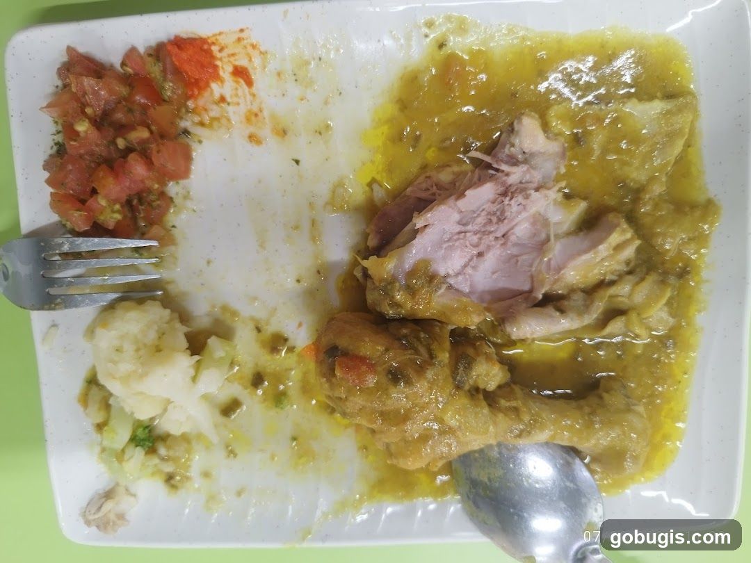 Partially Eaten Chicken Dish