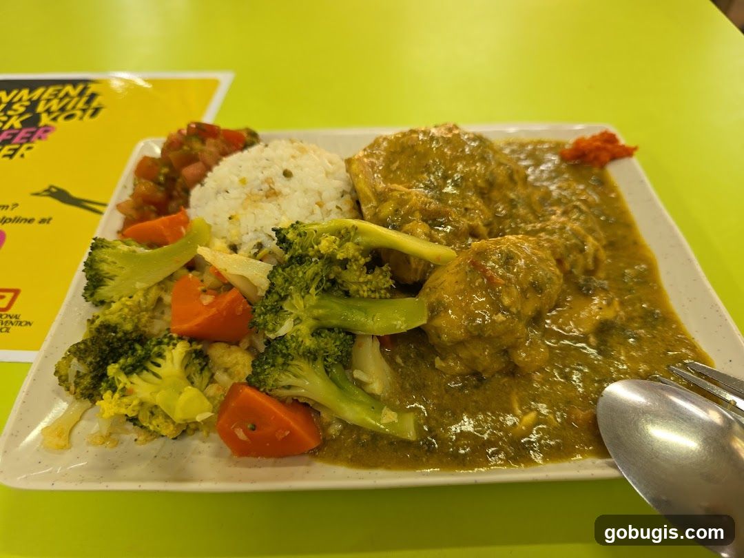 Chicken Curry with Rice and Vegetables