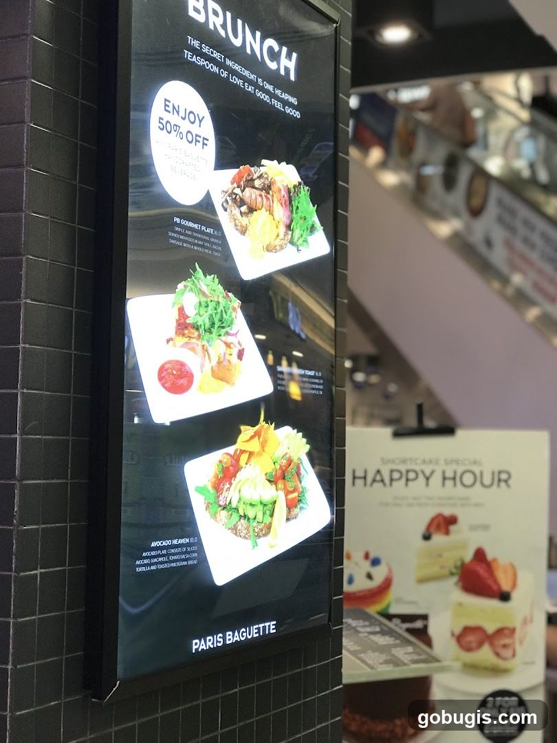 Paris Baguette Brunch Menu