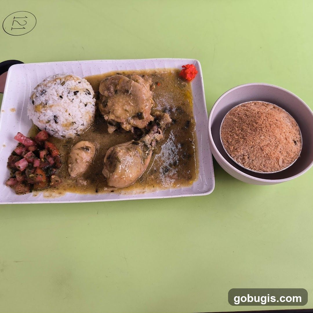 Chicken Stew with Rice and Side Dish