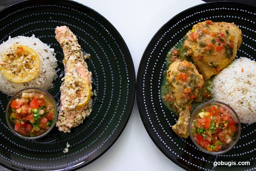 Two Plates of Food