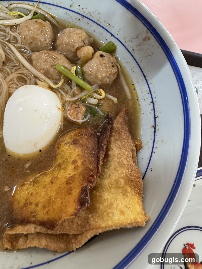 Noodle Soup with Meatballs and Wontons
