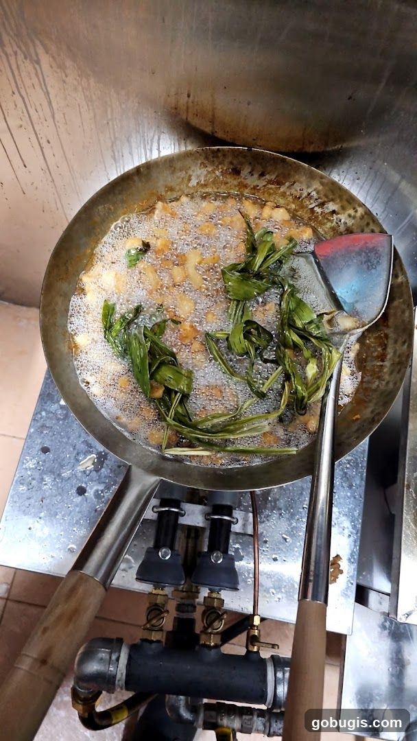 Frying Food in a Wok