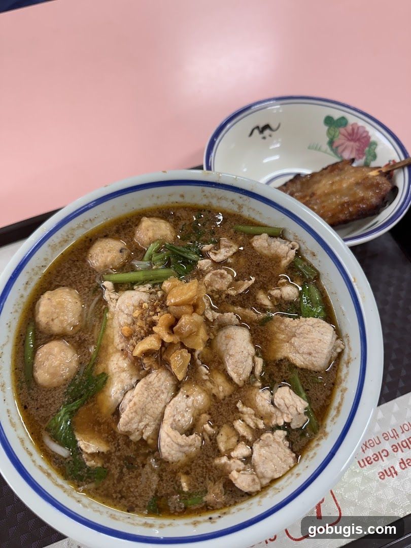 Noodle Soup and Skewer