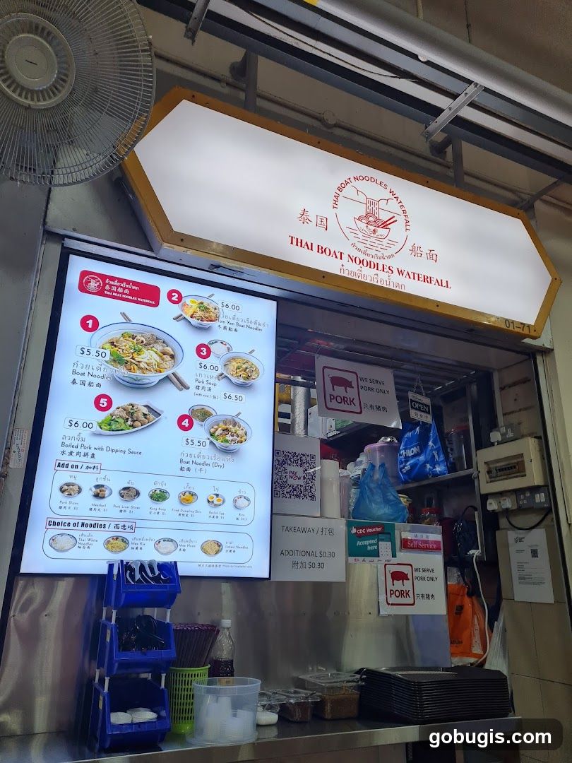 Thai Boat Noodles Waterfall Menu