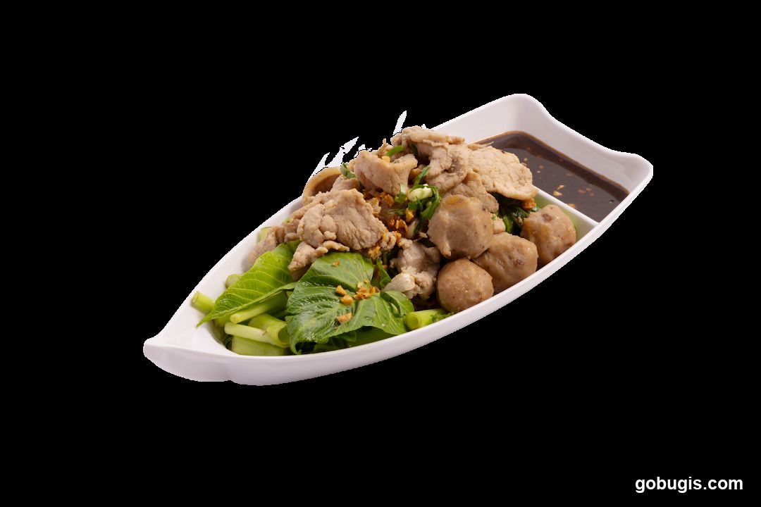 Pork and Meatball Noodle Dish