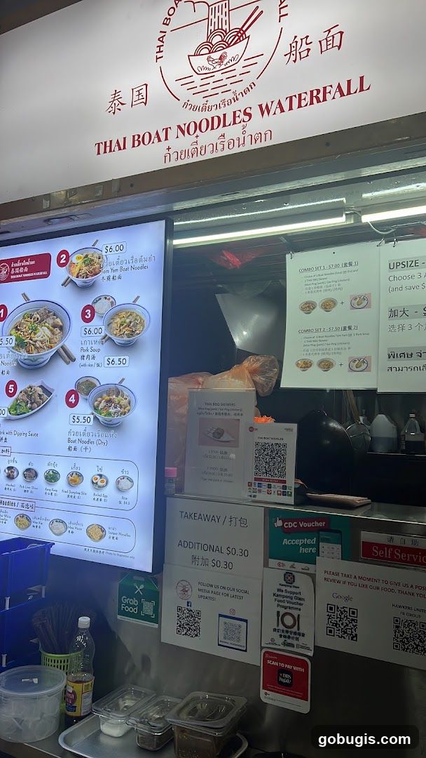 Thai Boat Noodles Waterfall Stall