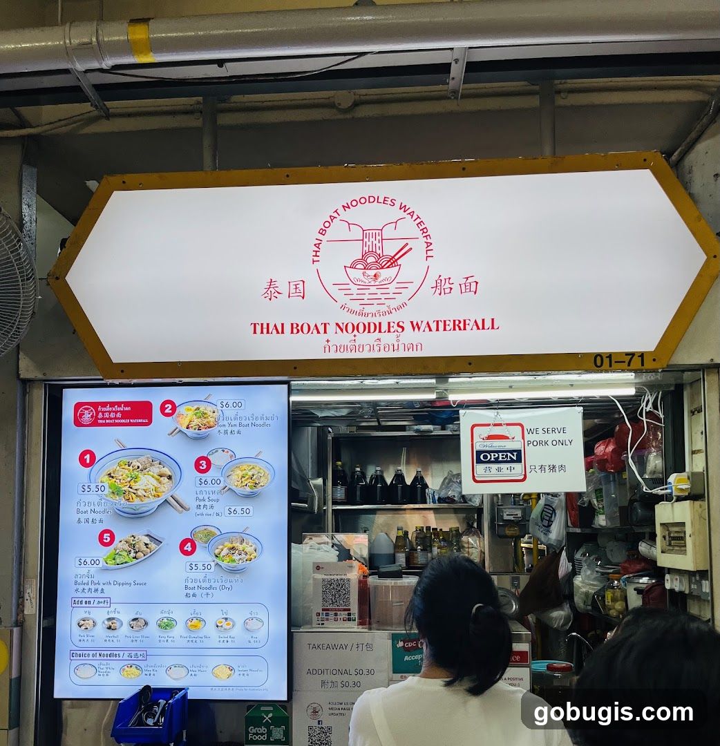 Thai Boat Noodles Waterfall Stall