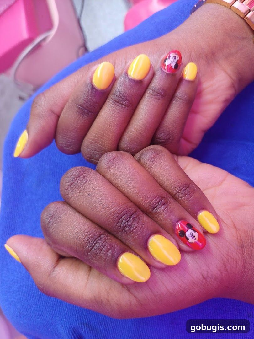 Mickey Mouse Themed Nails