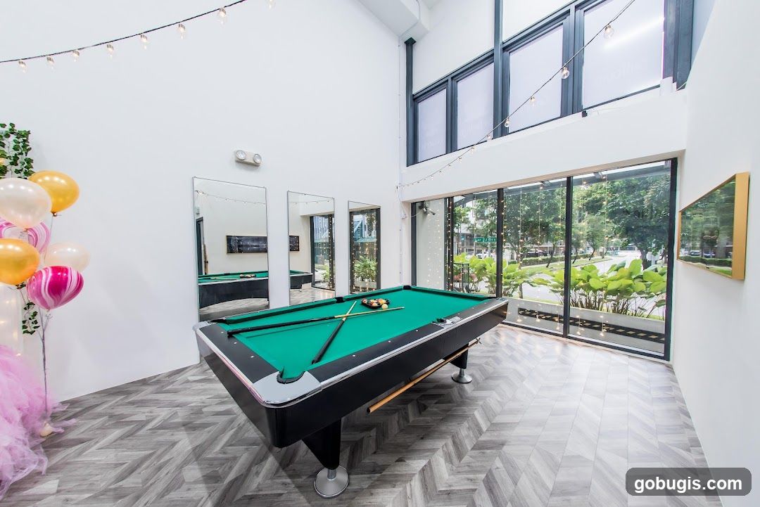 Billiard Room with Party Decorations