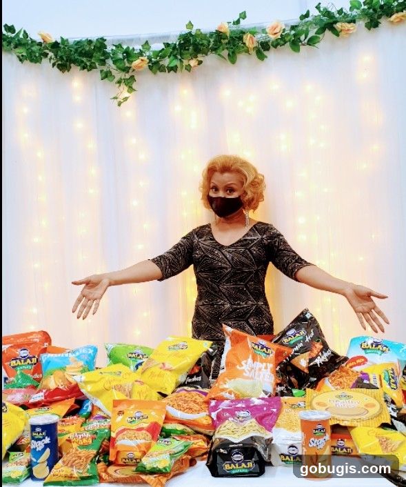 Woman with Balaji Snacks