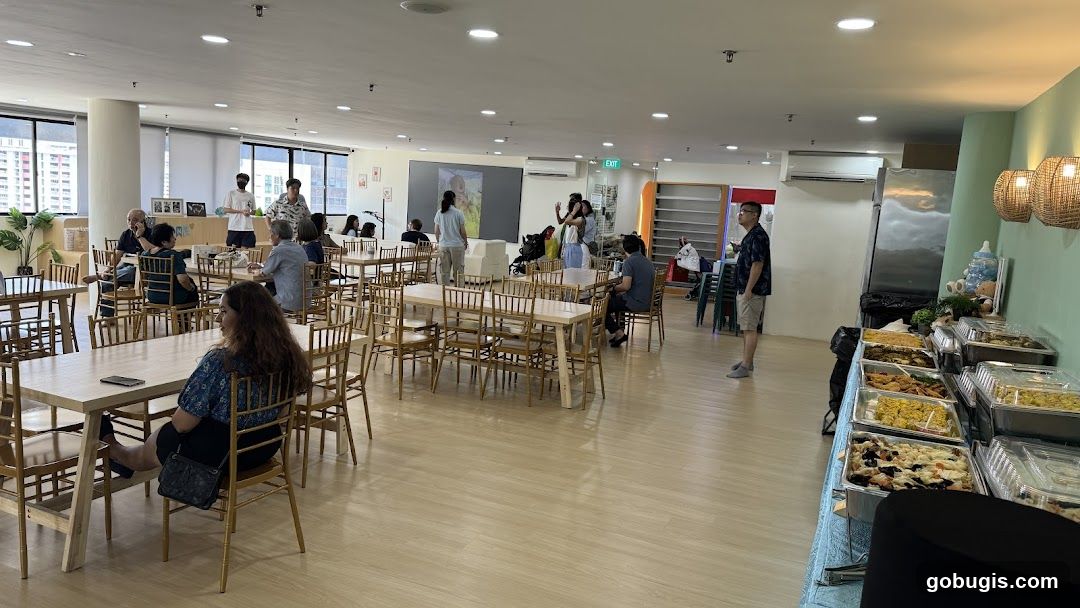 Buffet Spread in a Gathering Space