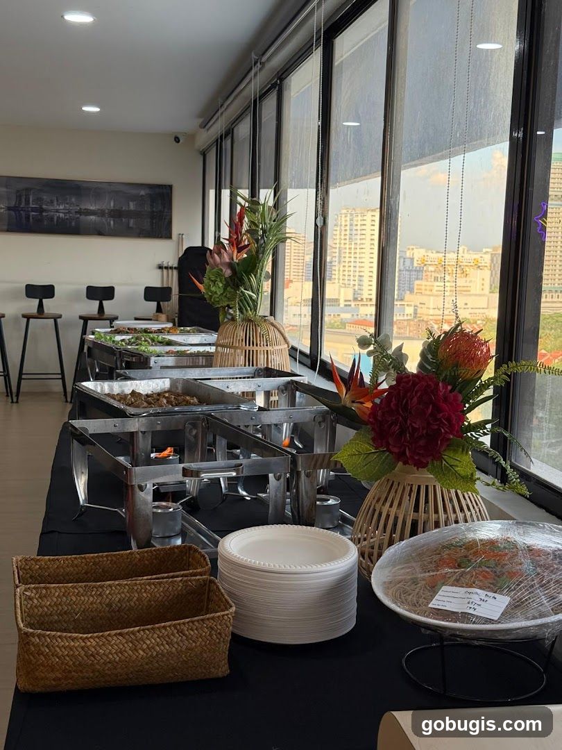 Buffet Setup with City View