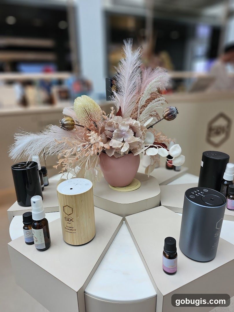 Aroma Diffusers and Essential Oils Display