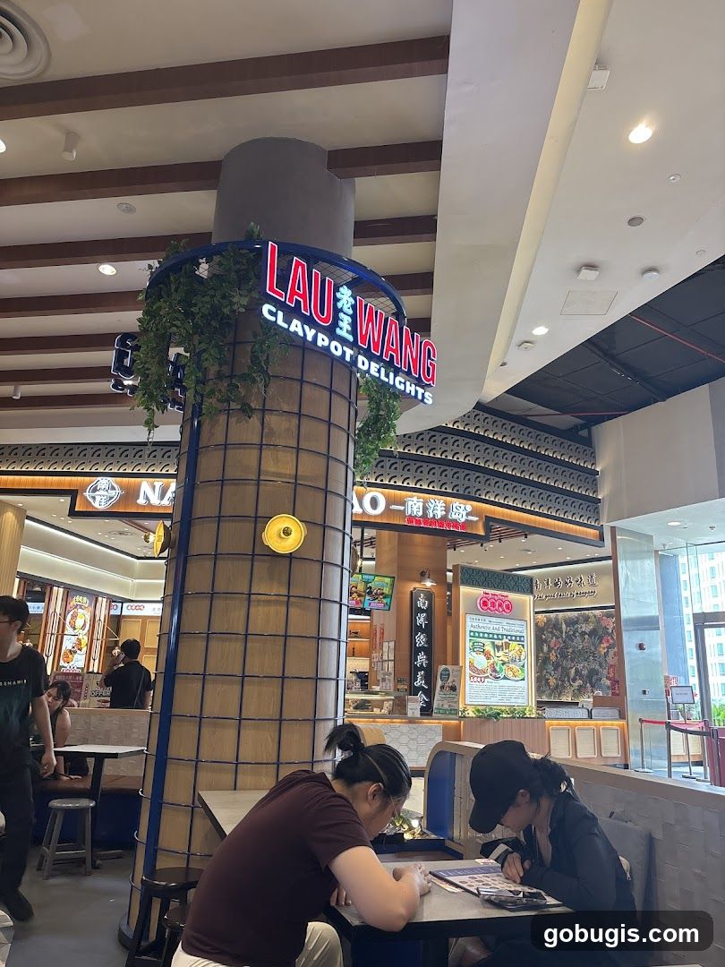 Restaurant Interior with Signage