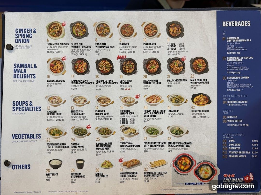 Lau Wang Recommended Menu