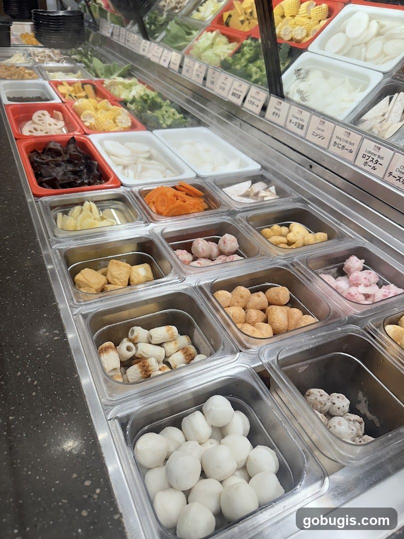 Hot Pot Ingredients Display