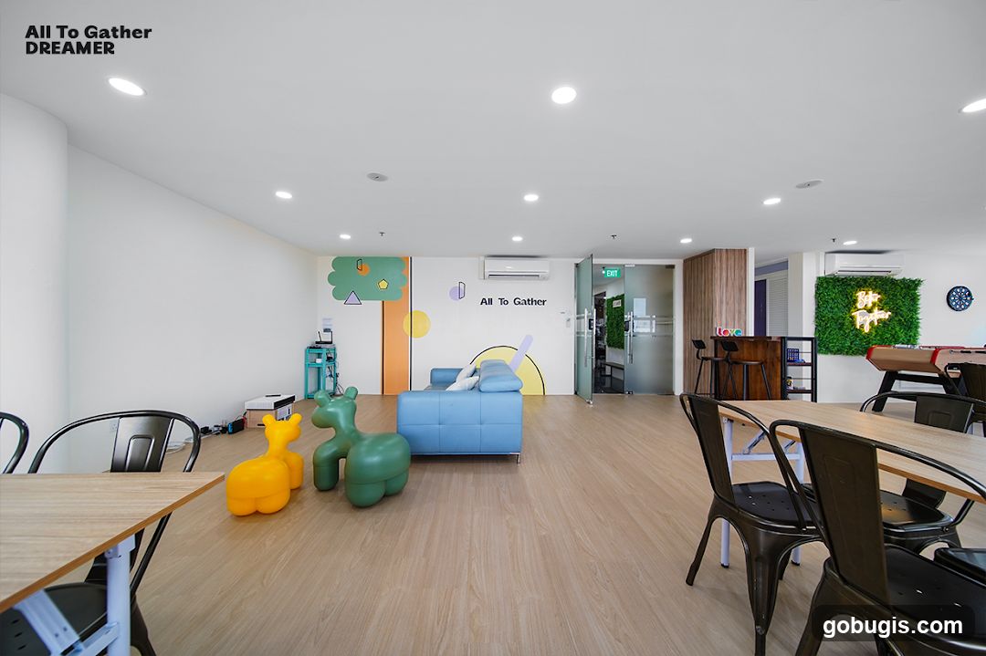 Modern Lounge Area with Playful Decor