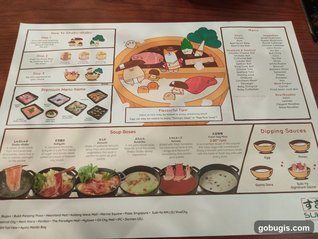 Shabu-Shabu Menu