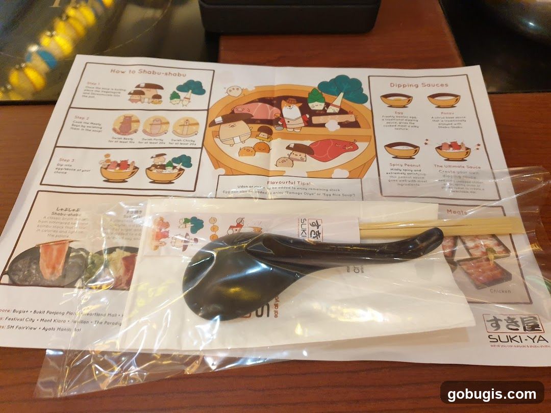 Shabu-Shabu Instructions and Utensils