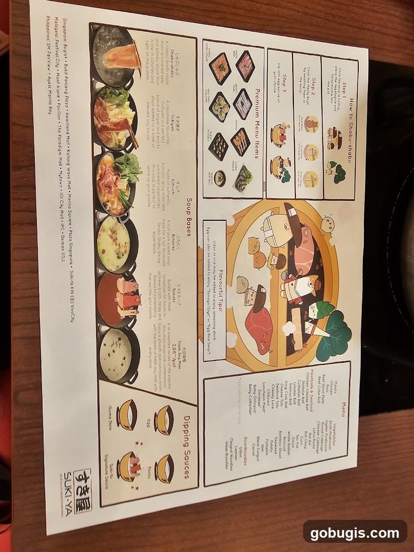 SUKI-YA Menu