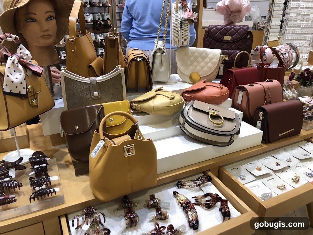 Handbags and Hair Accessories Display
